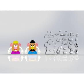 Cortador Toy Story Sr Batata e Sra Batata Tamanho 5,5cm