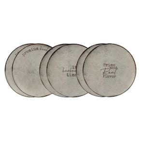 Kit Prato Raso Tramontina Churrasco Rustic Em Porcelana 28 Cm 06 Peças Tramontina