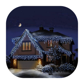 Cascata 120 Led 8 Funções Prova D`água Bivolt Fio Branco 3m Uso Externo Natal