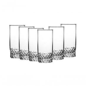 Jogo Copos De Vidro 330ml Cristal Diamond Vinho Suco água 330ml