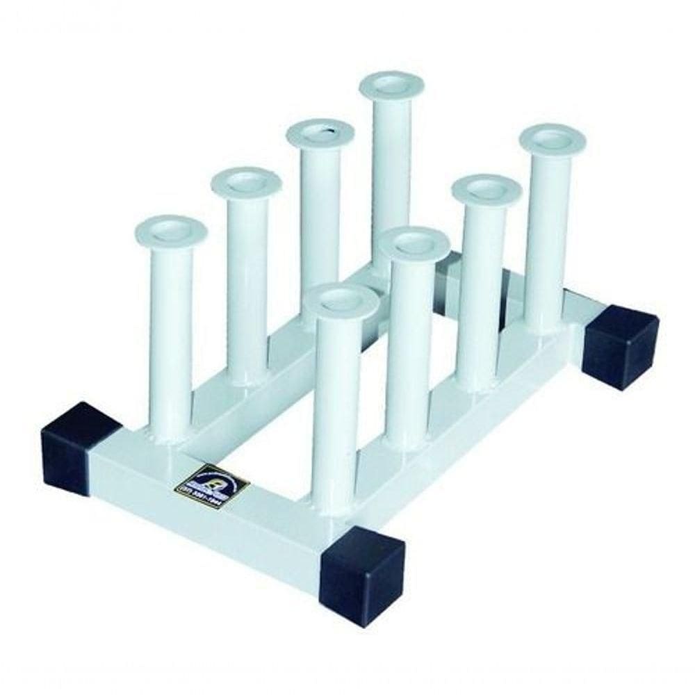 Suporte Barra De Chão (8 Barras) Aço E Tubo Pintado Branco