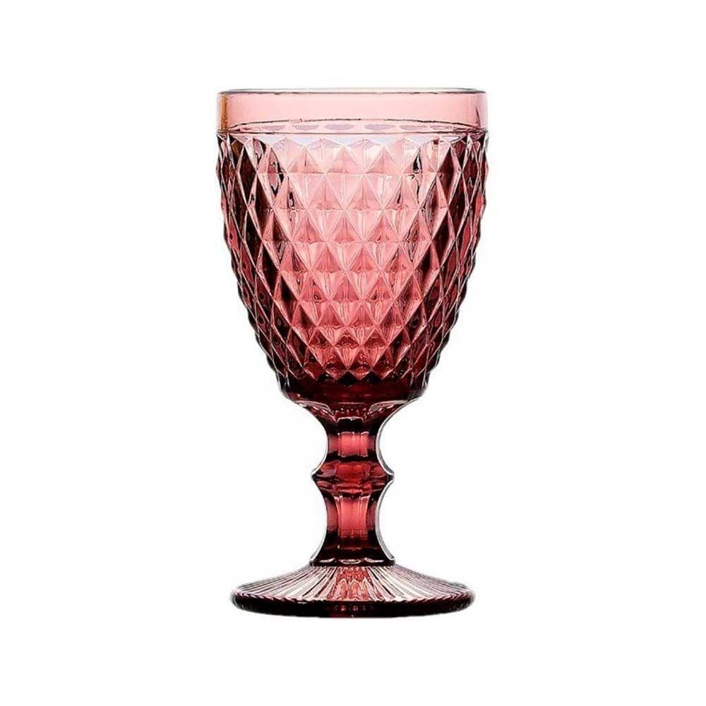 Taça Para água Vidro Bico De Abacaxi Lilás Lyor 325ml