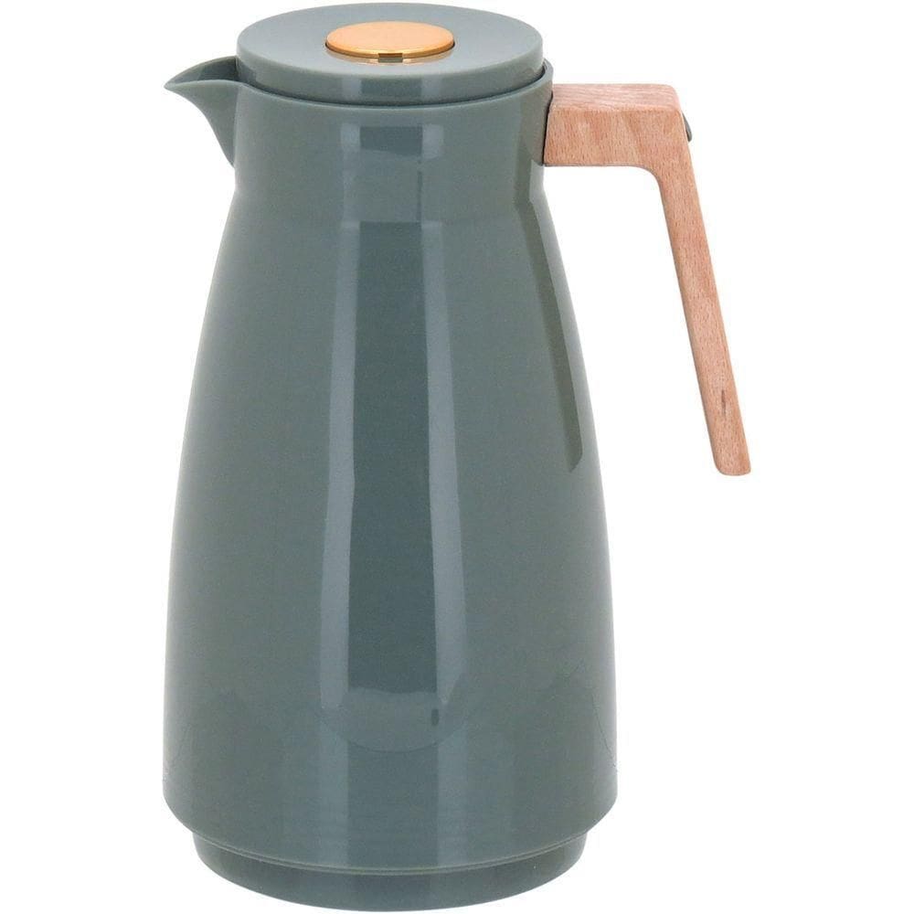 Maison Garrafa Térmica 26X13X13Cm 1L Plástico Verde Ampola Vidro