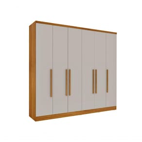 Guarda Roupa Casal Veneza 6 Portas 4 Gavetas Tcil Cinamomo/Off White