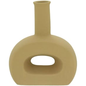 Bella Garrafa Decorativa 20X16X7Cm Cerâmica Amarelo