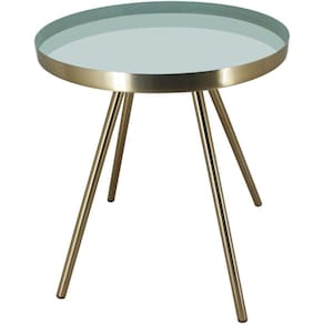 Grambello Mesa Lateral 42X35X35Cm Metal Cinza