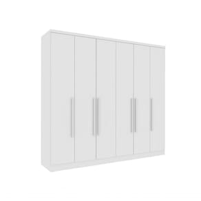 Guarda Roupa Casal Veneza 6 Portas 4 Gavetas Tcil Neve