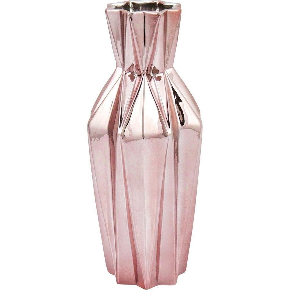 Marselha Vaso 32X14X14Cm Cerâmica Rose