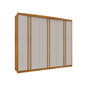 Guarda Roupa Casal Madrid 6 Portas Tcil Cinamomo/Off White