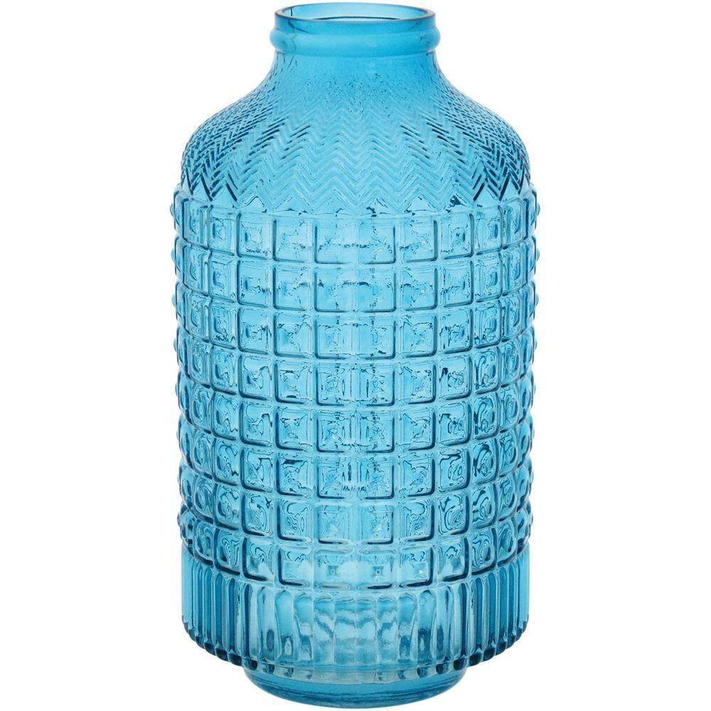 Aimez Garrafa Decorativa 31X17X17Cm Vidro Azul