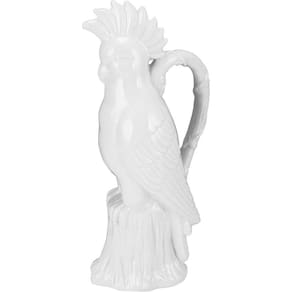 Calipso Adorno 33X15X10Cm Cerâmica Branco Pássaro