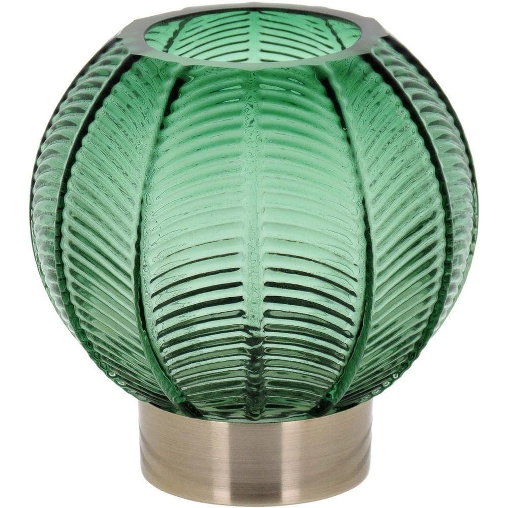 Vaso 16X15X15Cm Vidro Verde