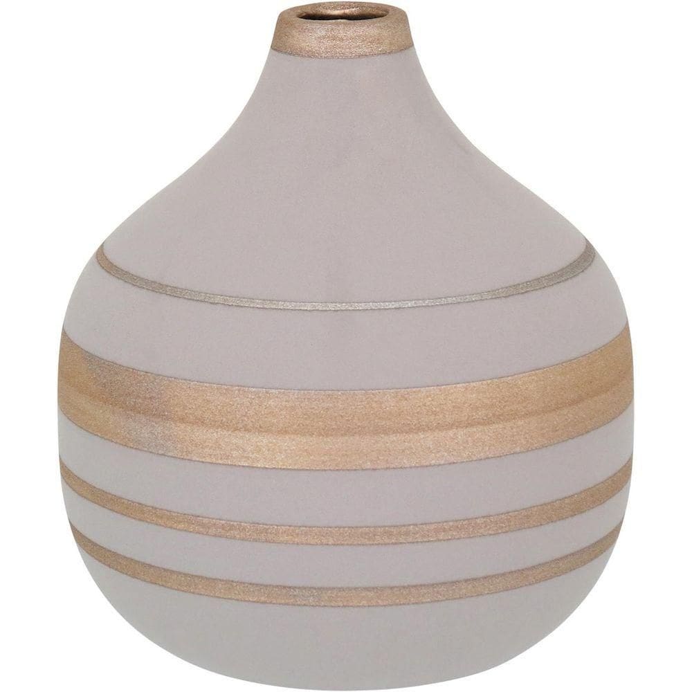 Frith Vaso 18X16X16Cm Cerâmica Cinza