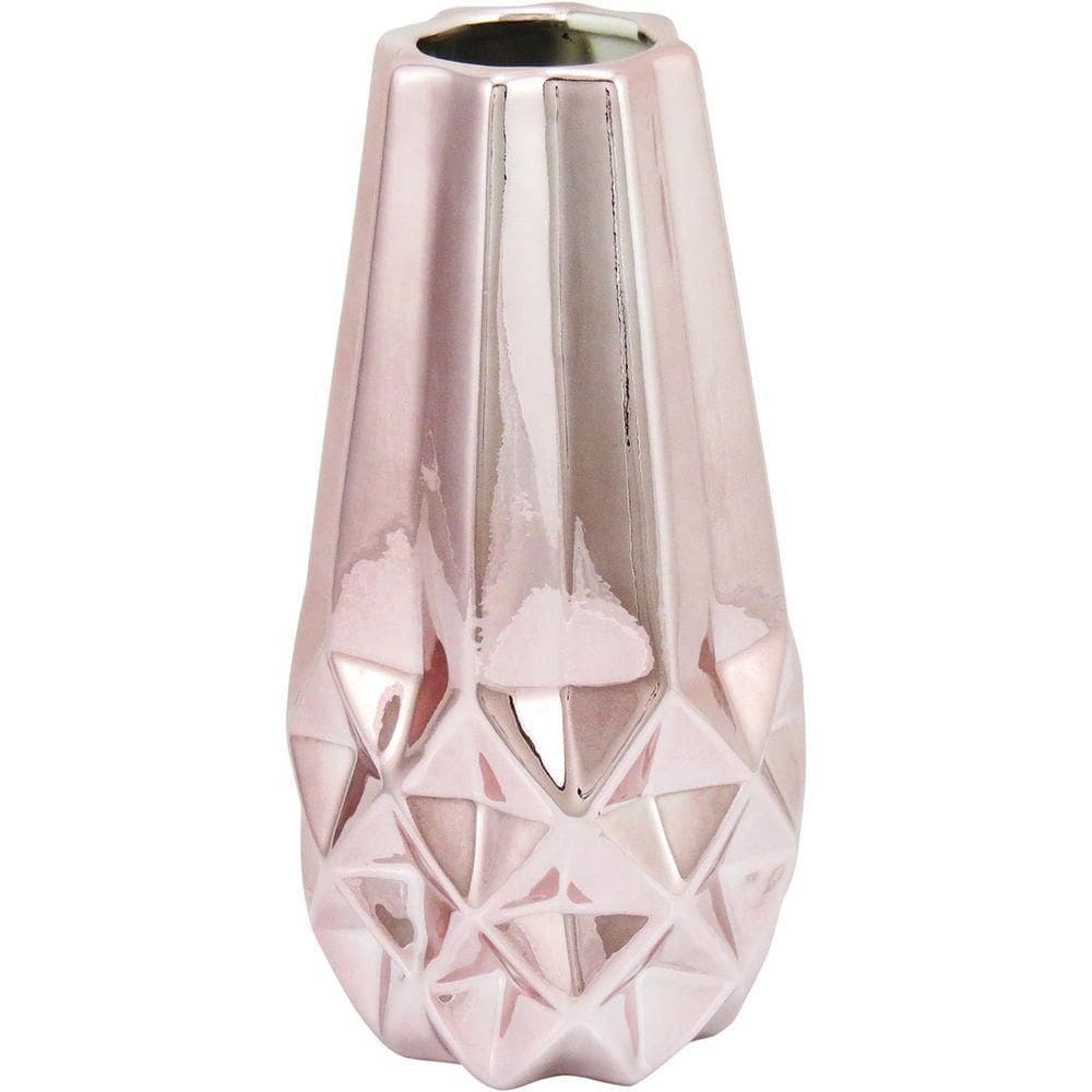 Marselha Vaso 24X12X12Cm Cerâmica Rose