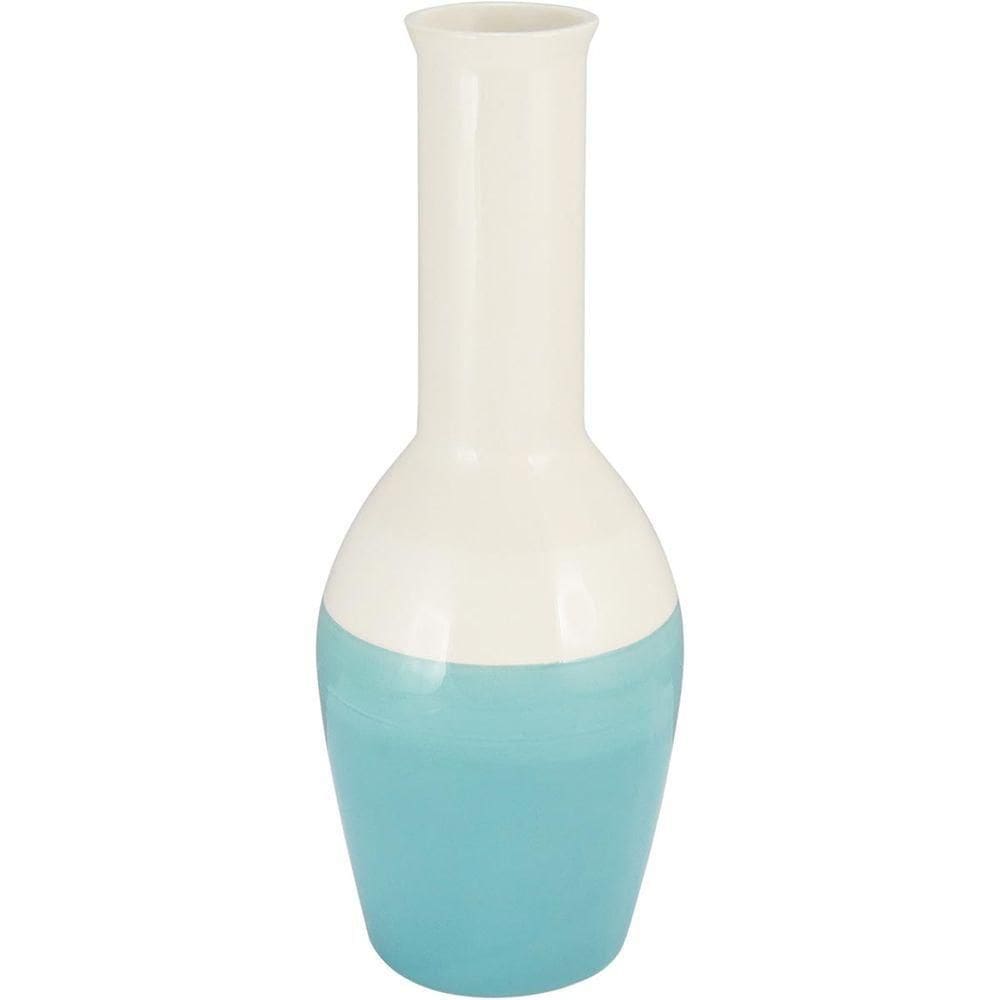 Aquamare Garrafa Decorativa 41X16X16Cm Cerâmica Azul