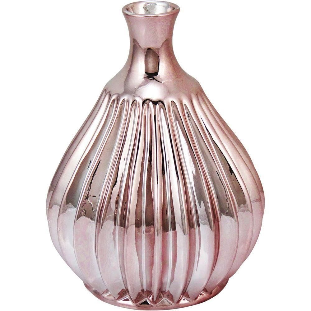 Marselha Vaso 23X18X18Cm Cerâmica Rose