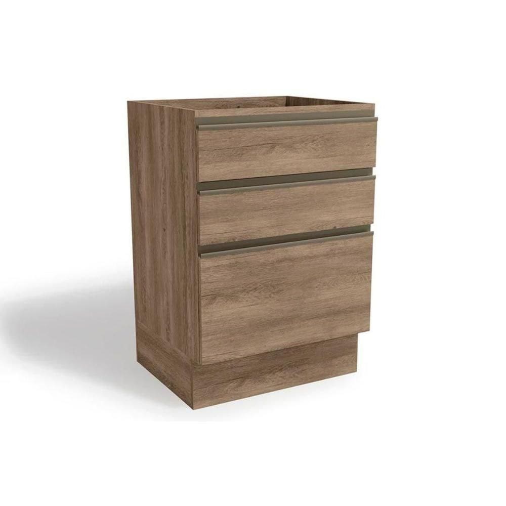 Balcão De Cozinha Maxxi G743 C/ 3 Gavetas S/ Tampo 60cm Nogal - Kappesberg