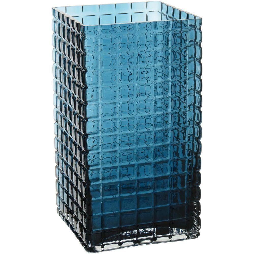 Kalil Vaso 24X13X13Cm Vidro Azul