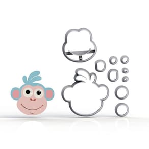 Cortador Dora Aventureira Macaco Modular Tamanho 5,5cm