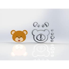 Cortador Urso Príncipe Marinheiro Modular Tamanho 5cm
