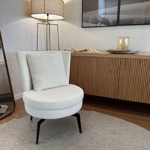 Poltrona para Sala de Estar Lynn Giratória Terracota
