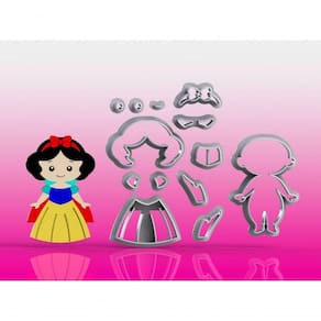 Cortador Princesa Branca De Neve Modular Tamanho 7 Cm