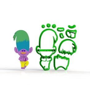 Cortador Trolls - Creek Diamante Modular Tamanho 8 Cm