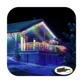 Cascata 300 Led 10 Funções Prova D`água Colorido 31v Bivolt Fio Branco 6m Uso Externo Natal