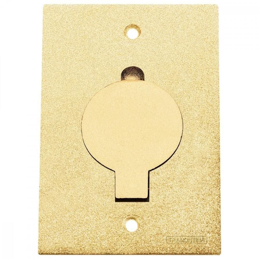 Tampa Unha Simples Para Caixa De Piso 4X2 Dourada