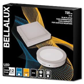 Painel De Led Sobrepor 12w Quadrado Branco 6500k Bellalux 12w 6500k Sobrepor