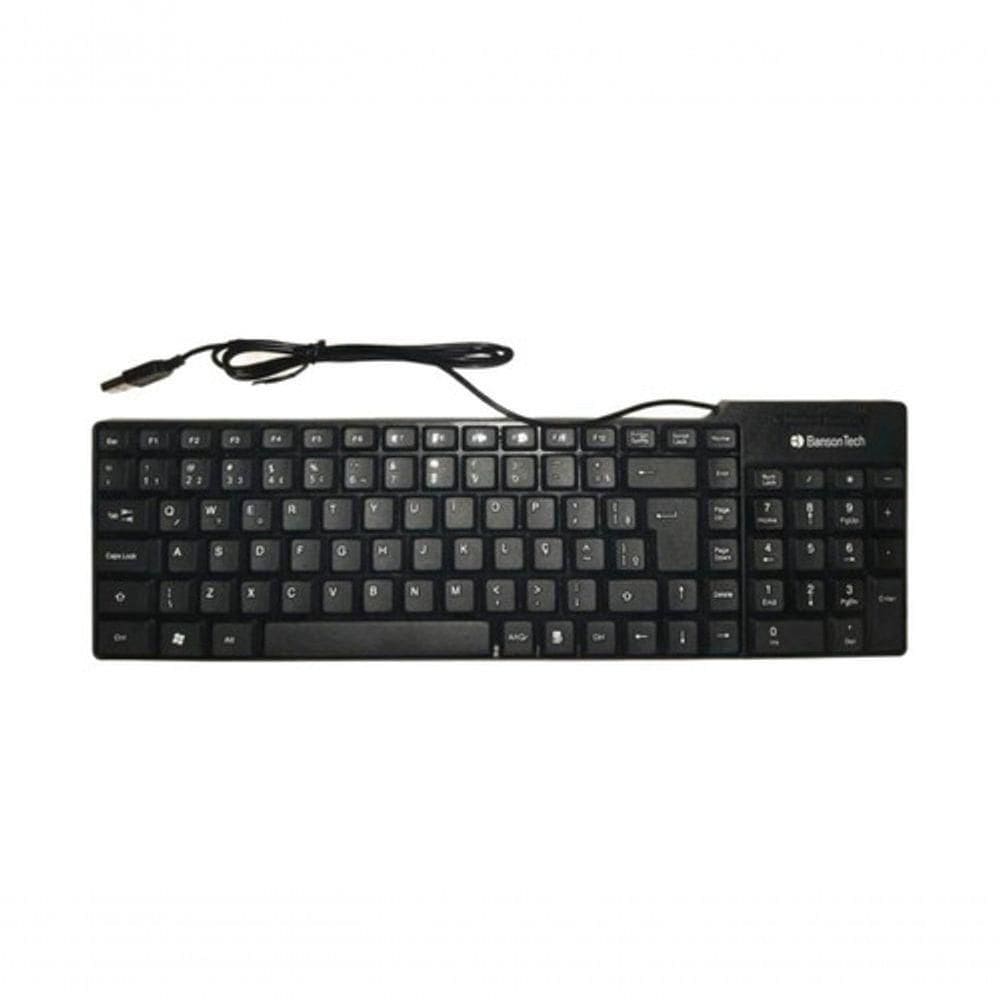Teclado Banson Tech Shertech-802 Português Brasil Cor Preto