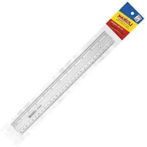 Régua 30cm Waleu Cristal Super
