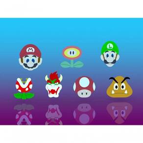 Cortador Kit Mario - 07 Personagens Modulares 5 Cm 5 Cm