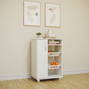 Fruteira Cozinha 2 Bandejas 1 Porta . - caixa com 2 Unidade - Branco