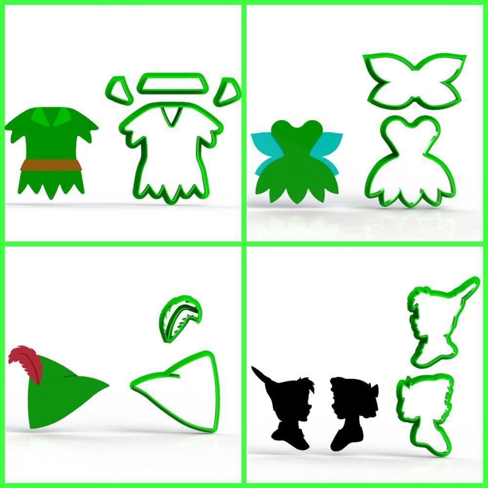 Cortador Kit Peter Pan 4 Modelos 5 Cm