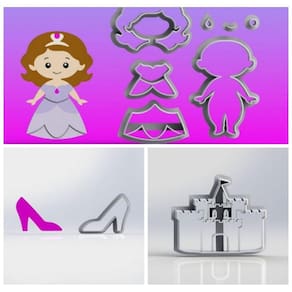 Cortador Kit Princesa Sofia Modular Tamanho 6cm