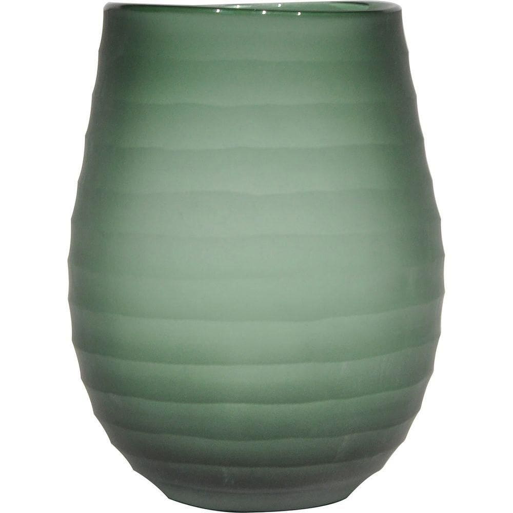 Sanvalero Vaso 22X17X17Cm Vidro Verde