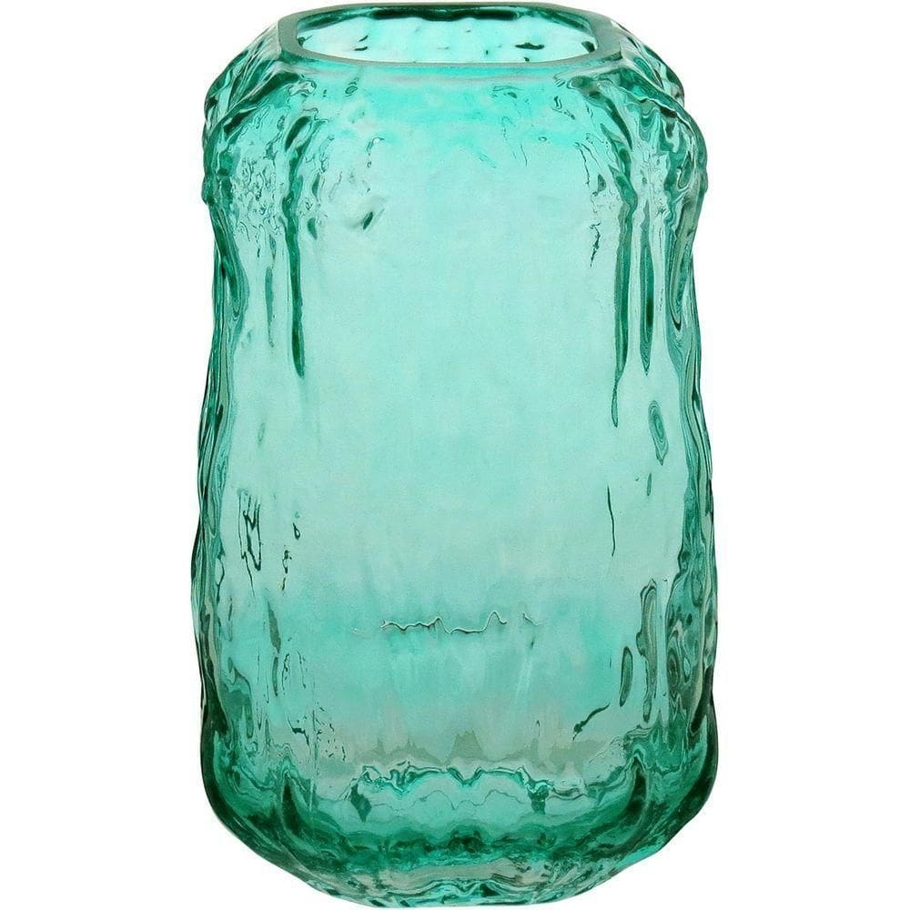 Vaso 22X13X13Cm Vidro Verde