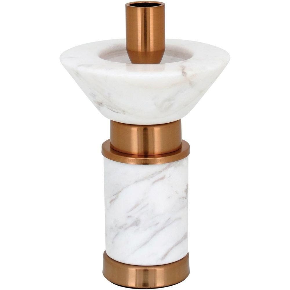 Fête Castiçal 20X12X12Cm Marmore Cobre