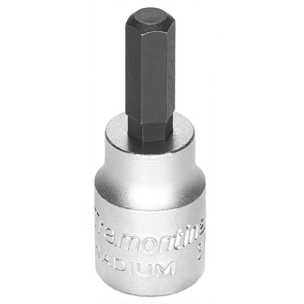 Soquete Em Aço Cromo Vanádio Ponta Hexagonal 3 Mm - Encaixe 3/8" Tramontina Pro Tramontina