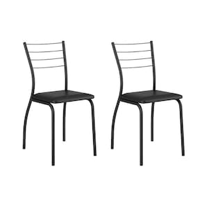 Cadeira Sala de Jantar 1700 Kit Preto Courano Preto