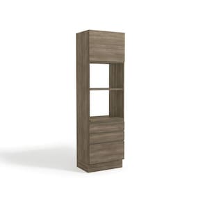 Paneleiro De Cozinha Maxxi G750 1 Porta E 3 Gavetas 70cm Nogal - Kappesberg