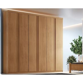 Guarda Roupa 6 Portas Filadélfia E 4 Gavetas Naturale - Rufato