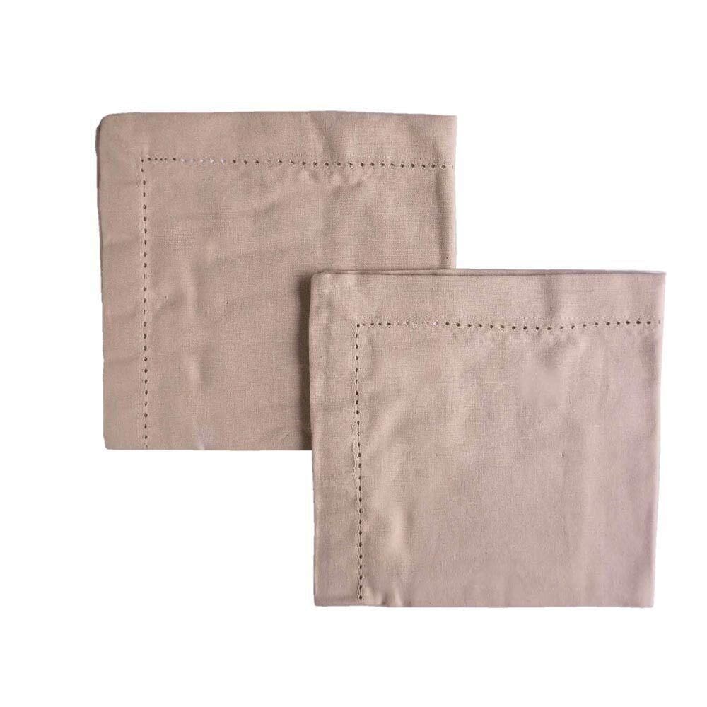 Guardanapo Ponto Ajour Algodão Areia 40x40cm