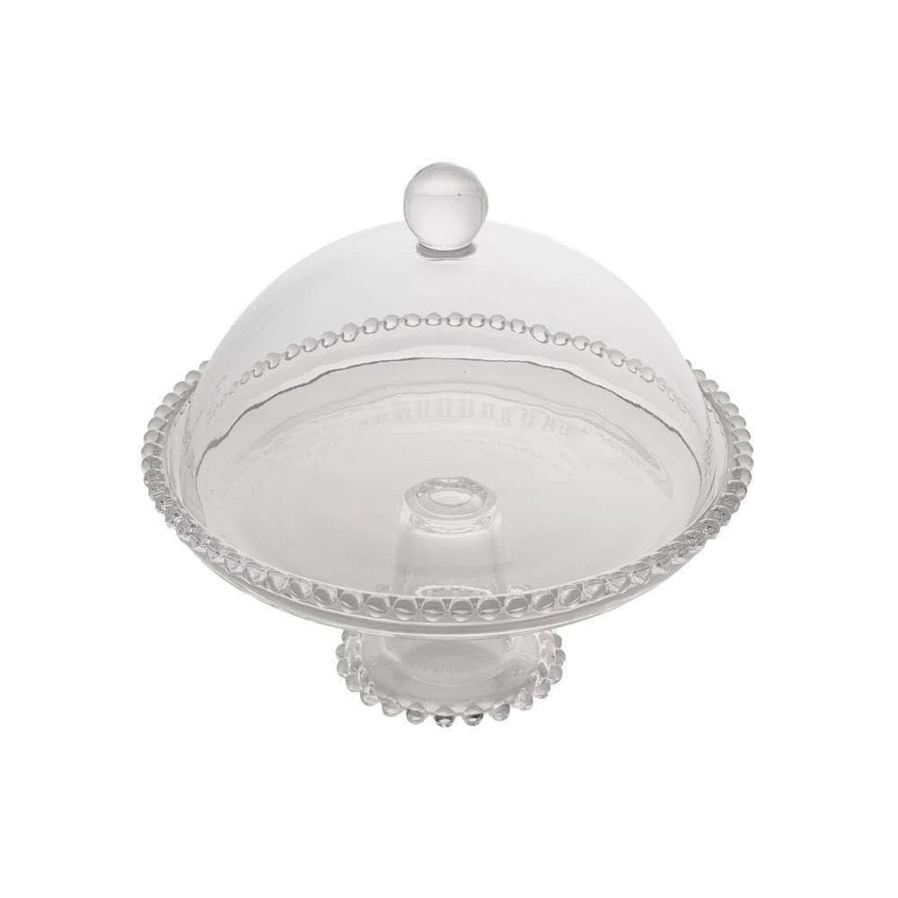 Porta Bolo Torta Com Tampa Cristal Pearl Wolff 20cm