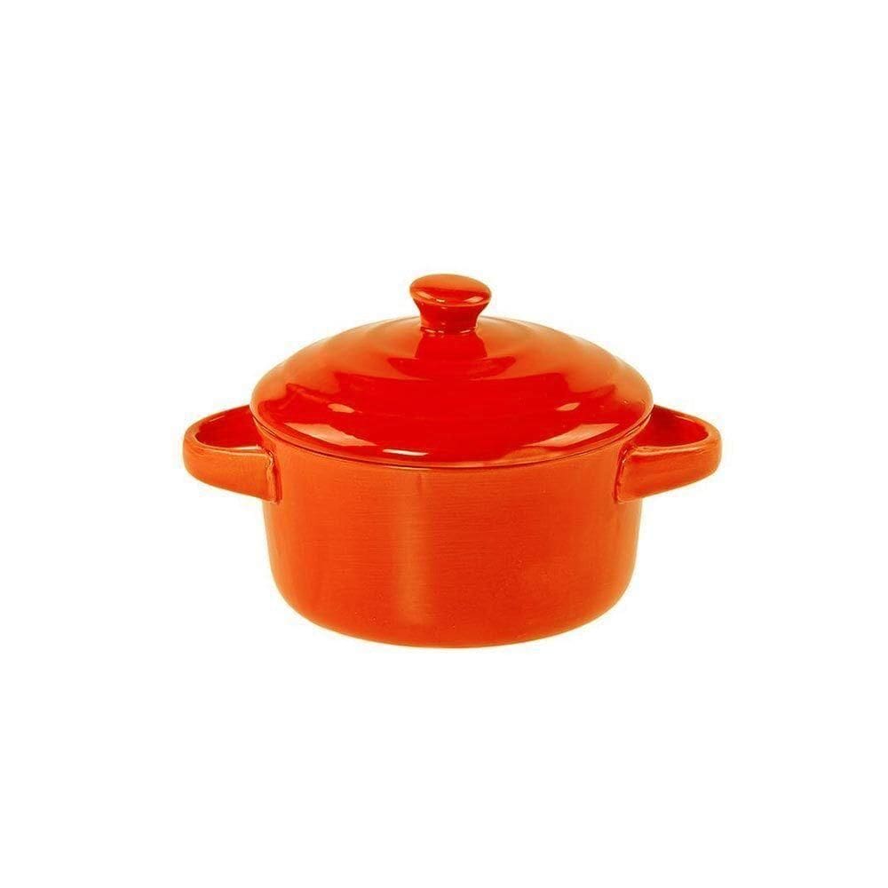 Mini Caçarola De Porcelana Farm Laranja Lyor 8x14cm