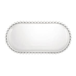 Travessa Oval De Cristal Ecológico Pearl Wolff 30cm
