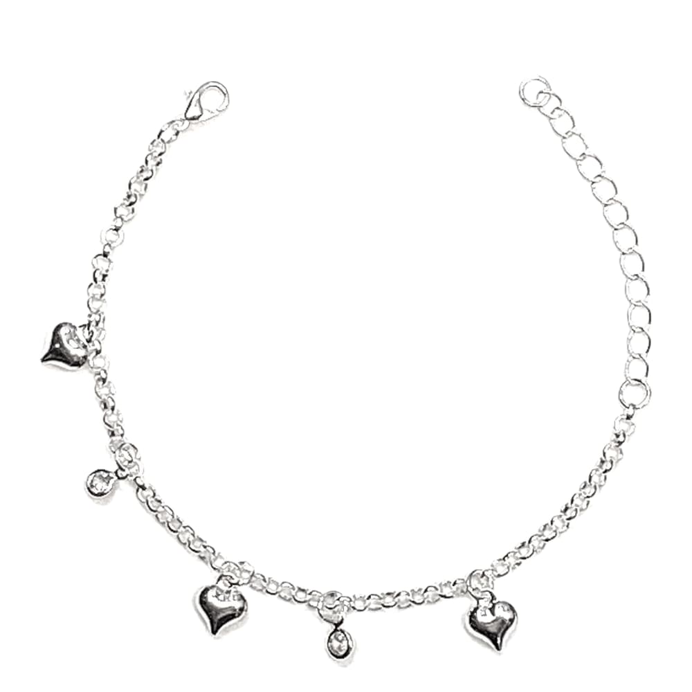 Pulseira Coração E Ponto De Luz