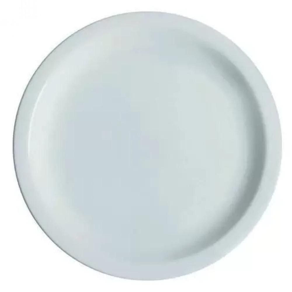 Conjunto 8 Pratos De Sobremesa Branco Ceramica - Porcelart