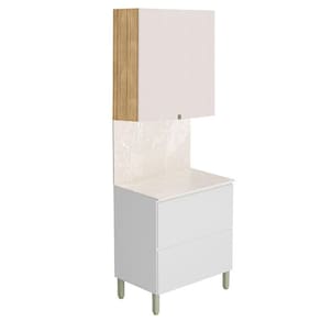 Cozinha Modulada Art 2 Peças 80cm Freijó Ártico Soft – Kits Paraná